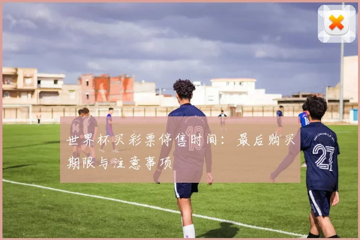 世界杯买彩票停售时间：最后购买期限与注意事项
